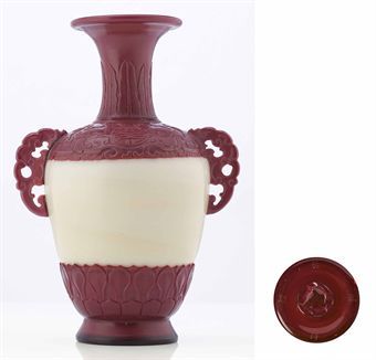 a_rare_imperial_two_colour_red_and_ivory_glass_vase_qianlong_inscribed_d5379605h