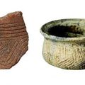 Tesson et pot. Vietnam. Culture de <b>Phùng</b> <b>Nguyên</b>, ca 2 000 - 1 500 BC.