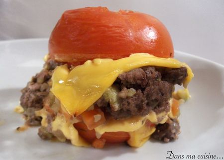 recettes Burger sain, à la tomate et aux légumes