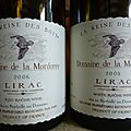<b>Lirac</b> : Domaine de La Mordorée : Reine des Bois : rouge 2006 et blanc 2008