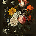 Nicolaes van Verendael, <b>Still</b> <b>life</b> of roses, tulips, Spanish jasmine, morning glories, carnations and other flowers...