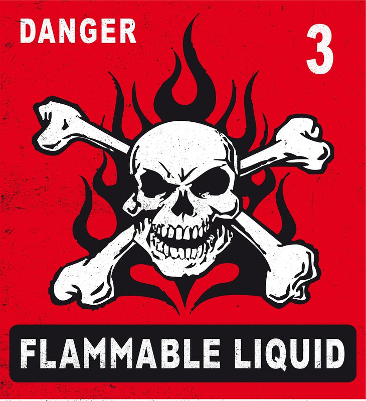 flammable liquide zombie biohazard radioactive labells stickers bottle virus