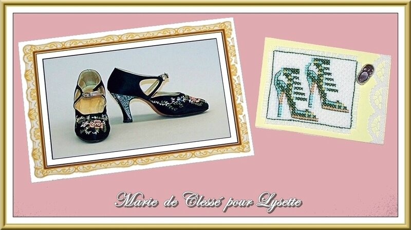 Échange ATC (Octobre) Chez Corinne (Chaussures) Marie de Clessé pour Lysette 2