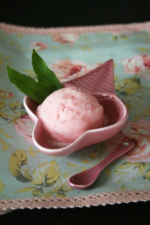 Sorbet à la pêche blanche et verveine 1