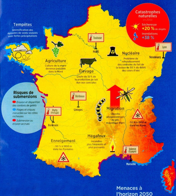 La France en 2050 400 K° Réchauffement climatique