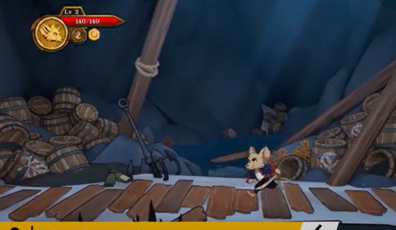 Gameplay du jeu vidéo « Curse of the Sea Rats » 