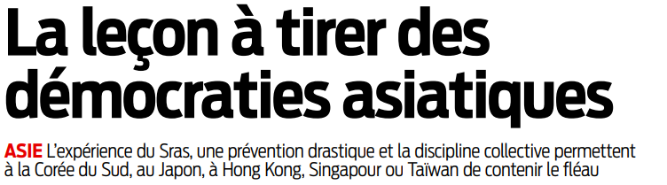 2020 03 22 SO La leçon à tirer des démocraties asiatiques