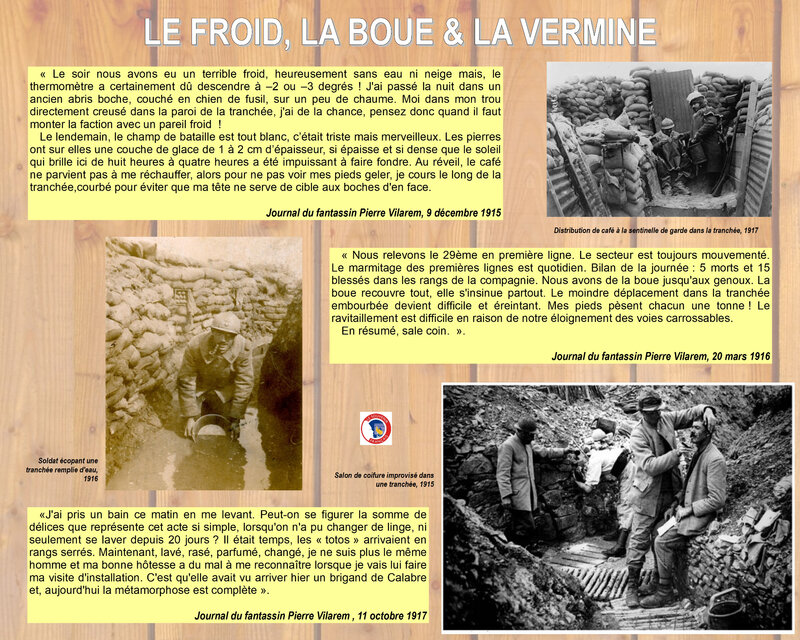Expo Souvenir Français - Panneau 4 - Le froid la boue et la vermine - Mars 2015
