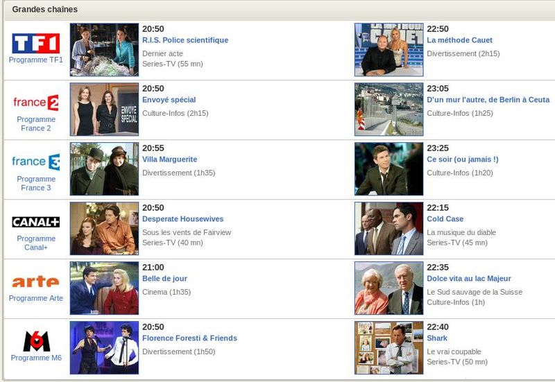 Programme télé du Jeudi 25 Septembre 2008 Le journal de l