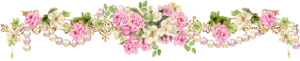 Gif barre roroes anciennes et perlebarre fleurs roses 320 pixels