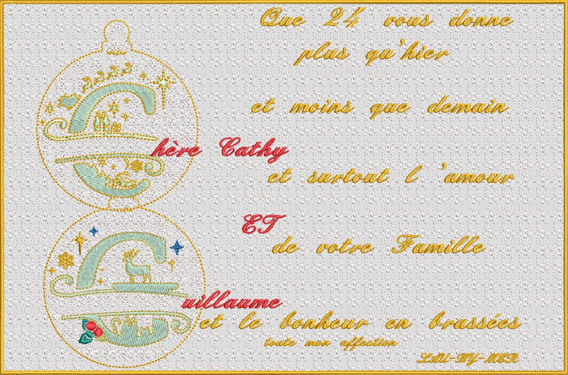 CARTE POUR CATHY ET GUILLAUME