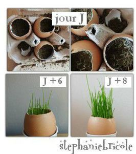 Tuto paques, diy paques, oeuf gazon bis