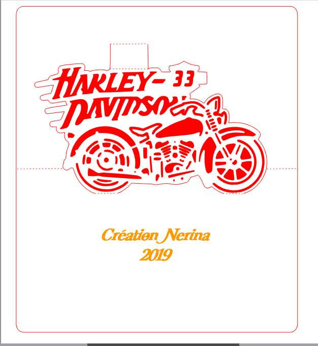 kirigami Harley Davidson