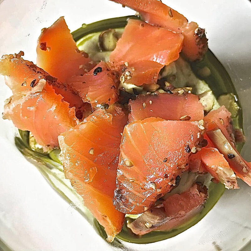 bavarois à l'avocat et à la pistache