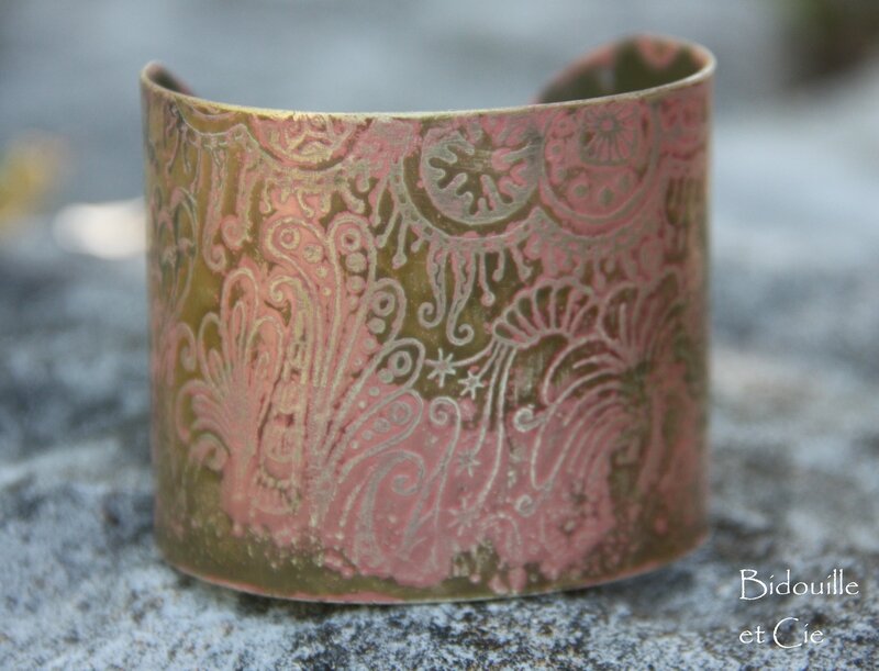 bracelet patine rose bc
