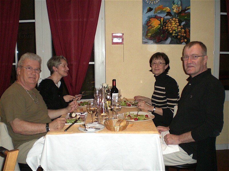 Au resto avec Michèle et Jean-François...
