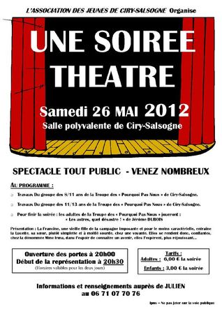 Affiche Soirée Théâtre 2012