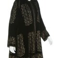 A good Mariano Fortuny stencilled black velvet <b>evening</b> <b>coat</b>, 1920-30