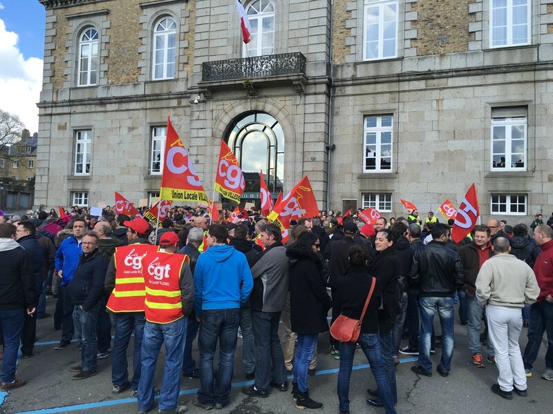 manifestation loi travail Avranches 31 mars 2016 lycéen rassemblement