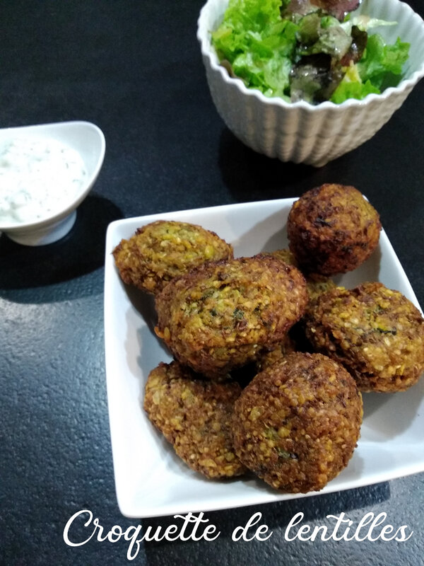 Croquette de lentilles