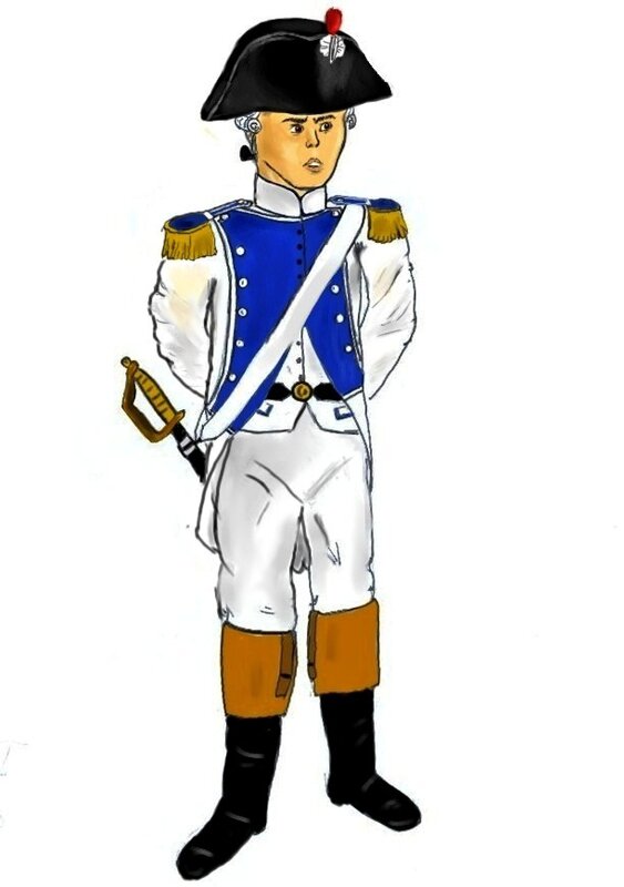 Pierre du Chélas portant l'uniforme du régiment de Navarre