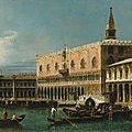 <b>Bernardo</b> <b>Bellotto</b>, A View of the Molo, looking west, with the Palazzo Ducale and south side of the Piazzetta