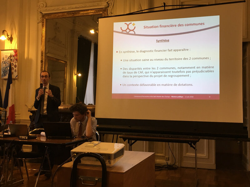 commune nouvelle_Avranches_Saint-Martin-des-Champs_réunion_12 juin 2018_cabinet Calia Conseil_étude fiscale et financière