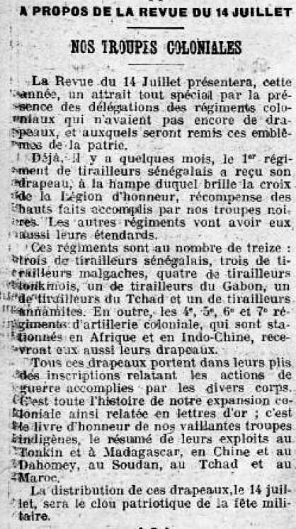 14 07 1913 nos troupes coloniales