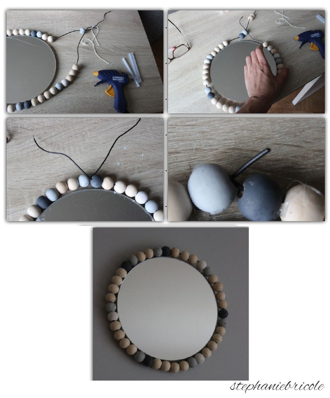 tuto miroir perle deco diy