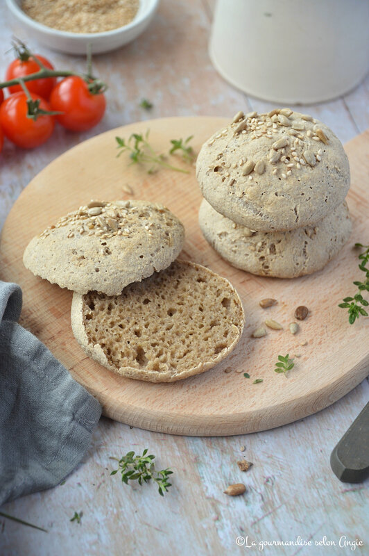 petits pains buns vegan sans gluten