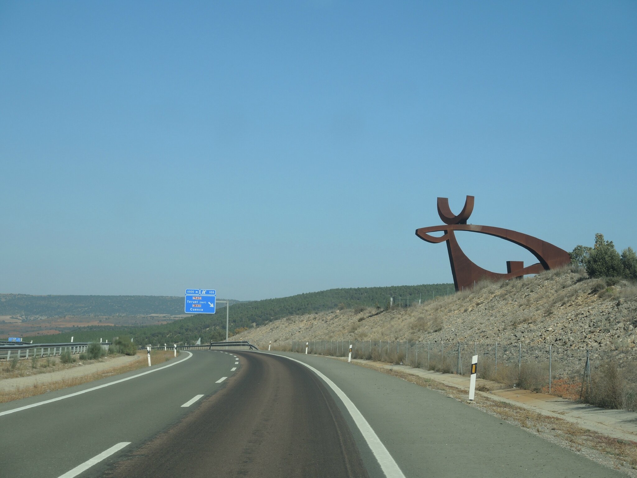 Autoroute espagnole, sculpture