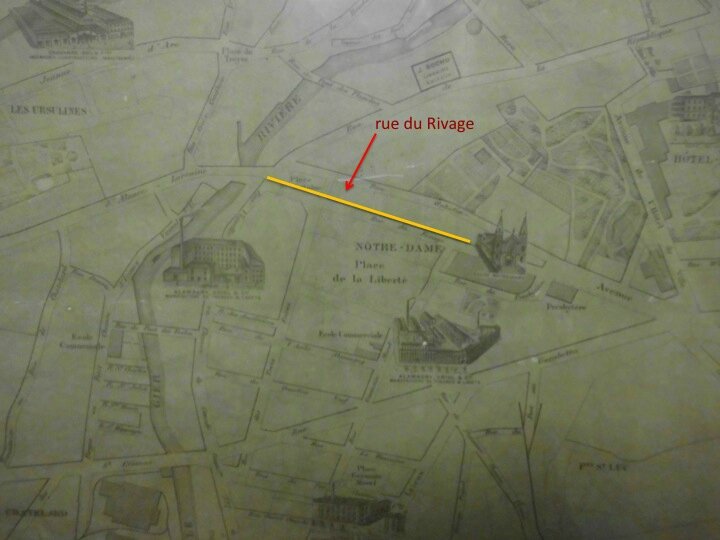 rue du Rivage plan 1895