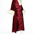 A Maison Worth cut velvet <b>evening</b> <b>coat</b>, 1901 and altered in the 1920s