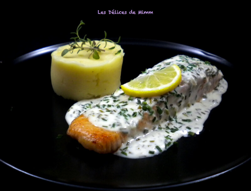 Pavé de saumon à la crème de ciboulette 6