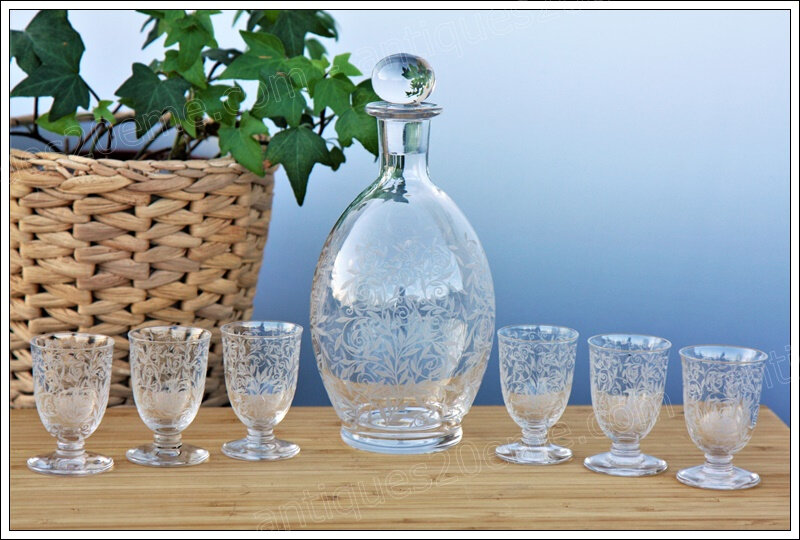 Service à liqueur cristal Baccarat Riviera carafe et verres