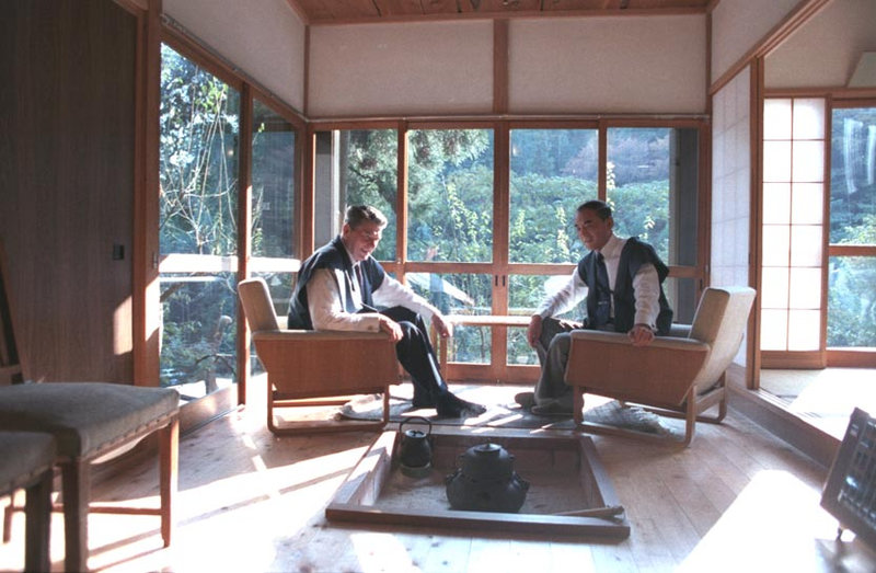 President Reagan and Prime Minister Yasuhiro Nakasone 1983