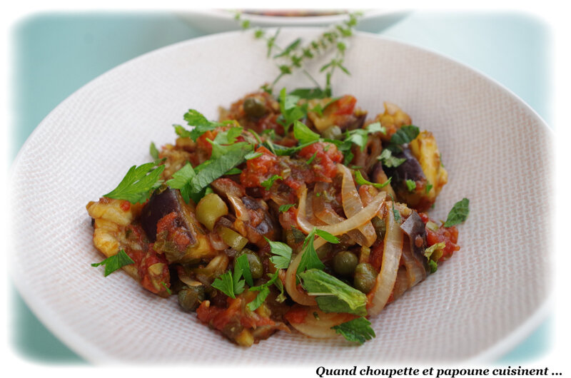 caponata à la menthe et au persil-0176