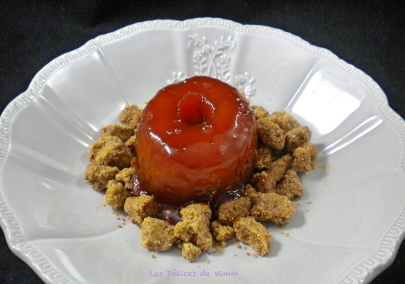 Pomme confite au cidre sur un streusel aux noisettes 3