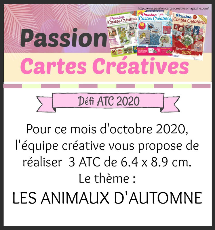 OCTOBRE 2020 - ATC thèmes ANIMAUX D'AUTOMNE