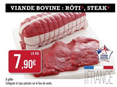 Match France - Rôti et steak de boeuf - du 05 au 09 juillet 2016