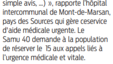 2022 01 27 SO Landes Le Samu pénalisé par les appels pour se renseigner sur le Covid2