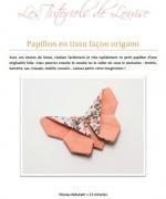 papillon en tissu façon origami