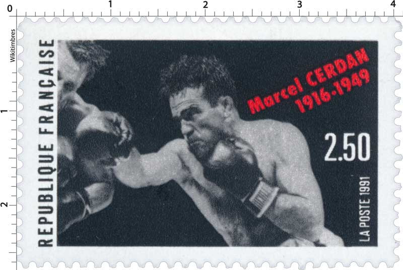 1991 timbre Marcel Cerdan France