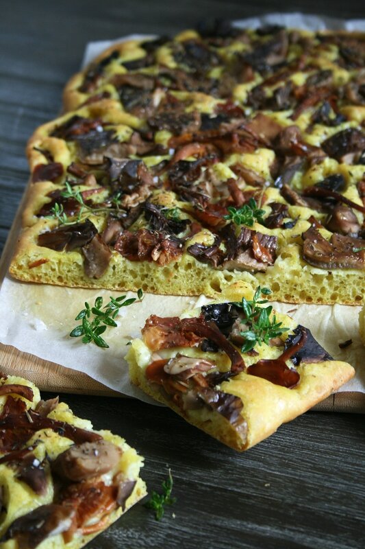 Fougasse au curcuma et champignons - Passion culinaire by Minouchka 2
