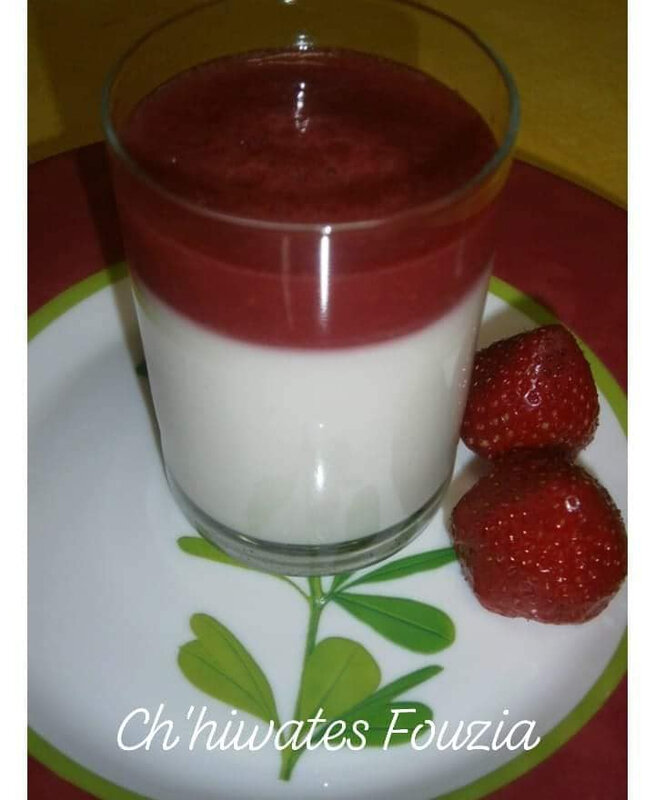 Panna cotta fraises
