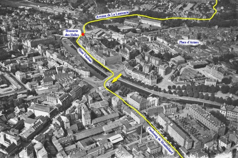 CPSM Belfort Centre ville 1947 BF