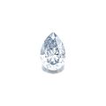 Fine 6.03 carats pear-shaped <b>fancy</b> <b>intense</b> <b>blue</b> <b>diamond</b> <b>ring</b>