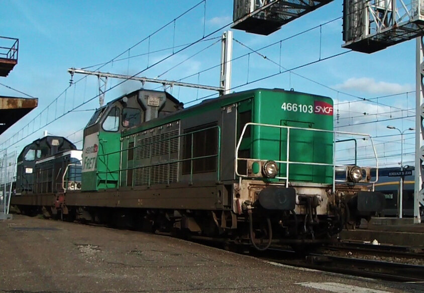 BB 66103 en livrée verte Fret, Bordeaux
