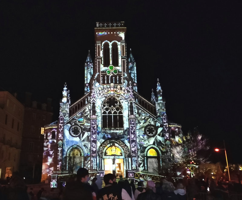 Biarritz, Biarritz en lumières 2021, église Sainte Eugénie