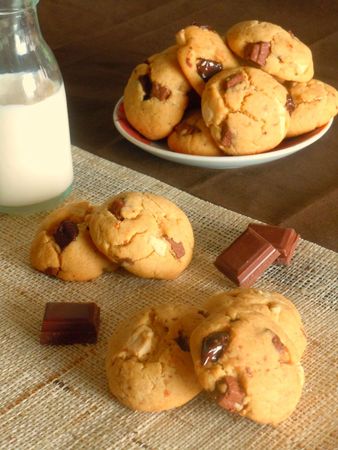 cookies beurre cacahuète chocolat